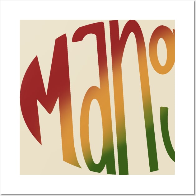 Mango Vibrant Rasta Color Word Art Wall Art by Roommates